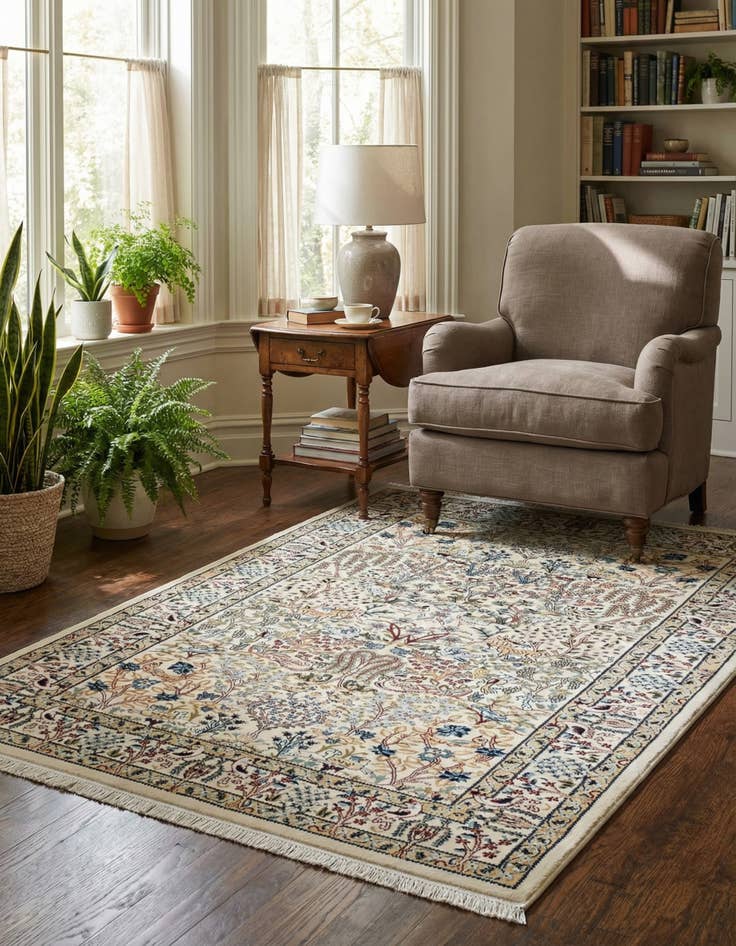 Detail image of 5' 3 x 8' Nain Design Rug