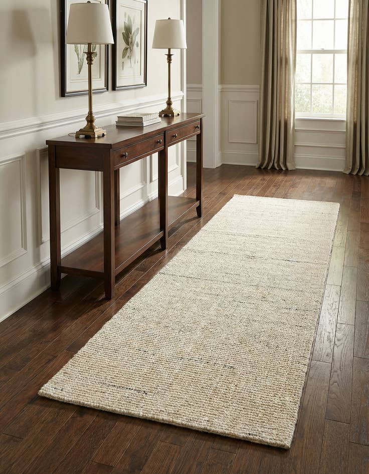 Detail image of 2' x 6' 1  Hand Woven Jill Zarin English Manor Farmhouse Wool Runner Rug