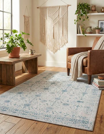 3' 6 x 5' 6 Washable Timeless Rug