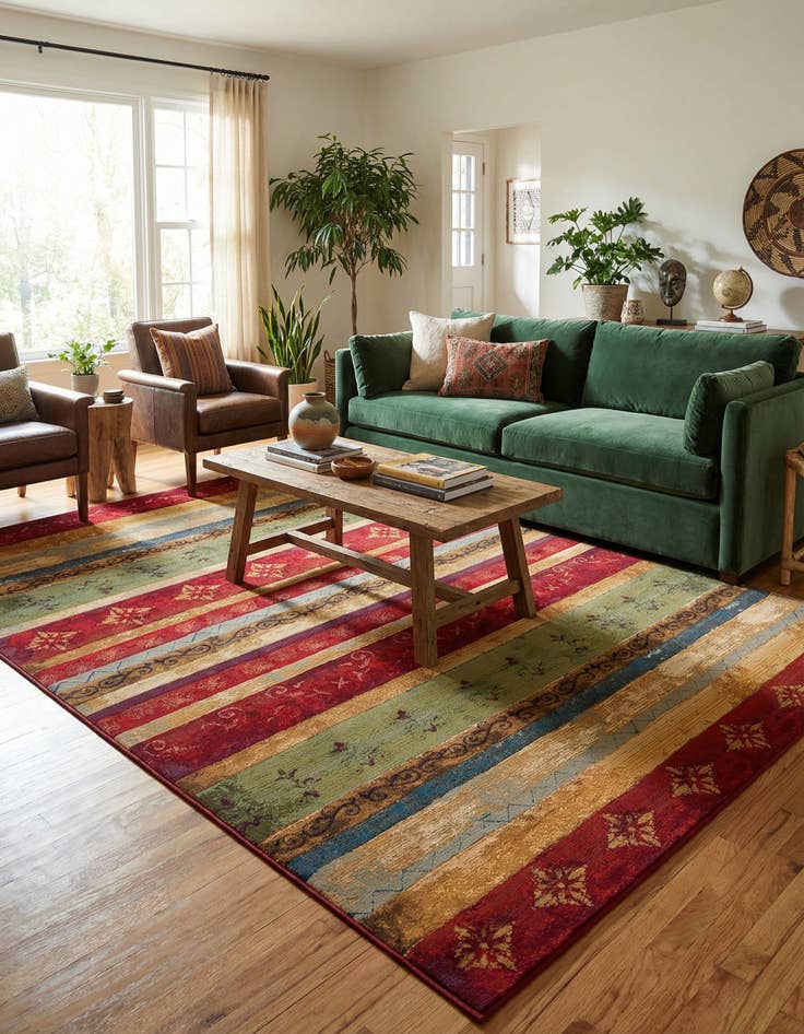 Detail image of 10' x 14'  Washable Modern Indoor / Outdoor Rug