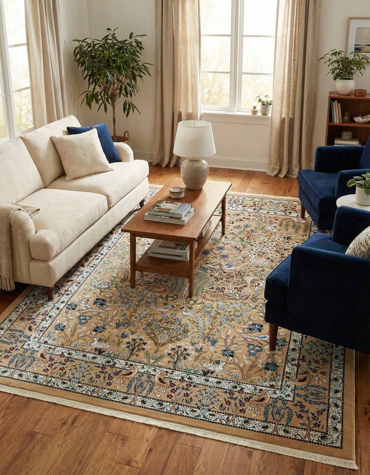 Detail image of 7' 10 x 10' Nain Design Rug