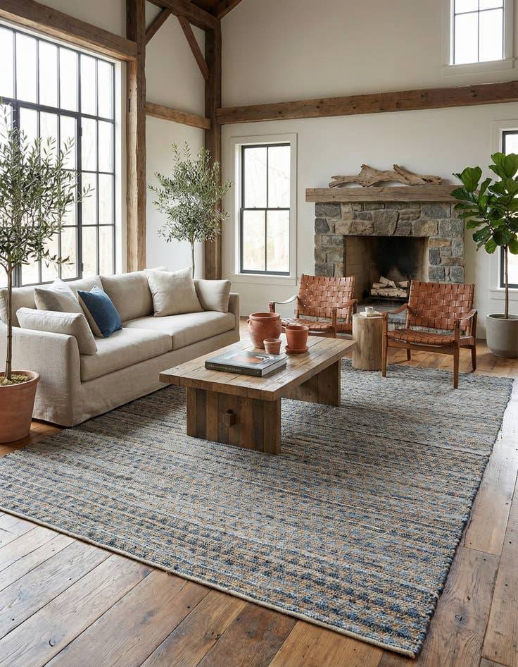 Detail image of 10' x 14' 1  Hand Woven Chindi Jute Rug