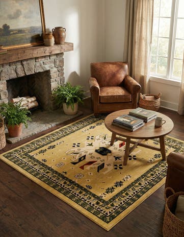 7' 10 x 7' 10 Heris Square Rug