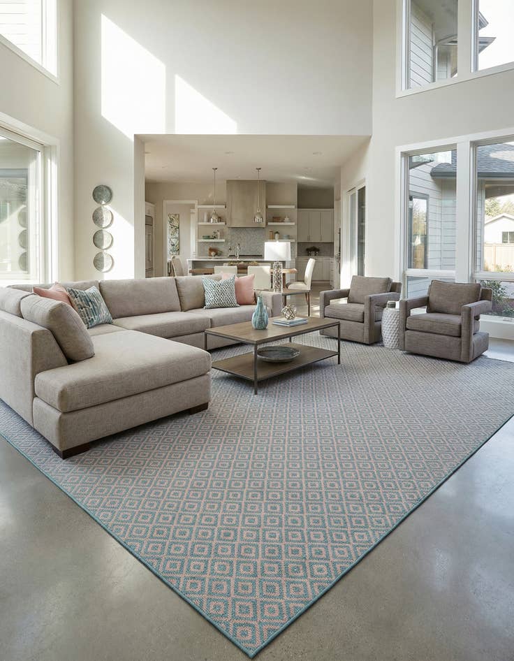 Detail image of 13' x 13'  Washable Jill Zarin Costa Rica Indoor / Outdoor Square Rug