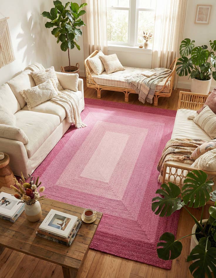 Detail image of 7' 10 x 10' Hand Braided Wool Rug