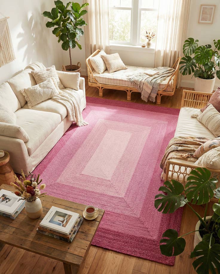 Detail image of 7' 10 x 10' Hand Braided Wool Rug