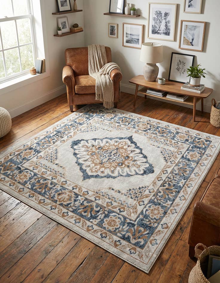 Detail image of 6' x 6' Oxford Square Rug