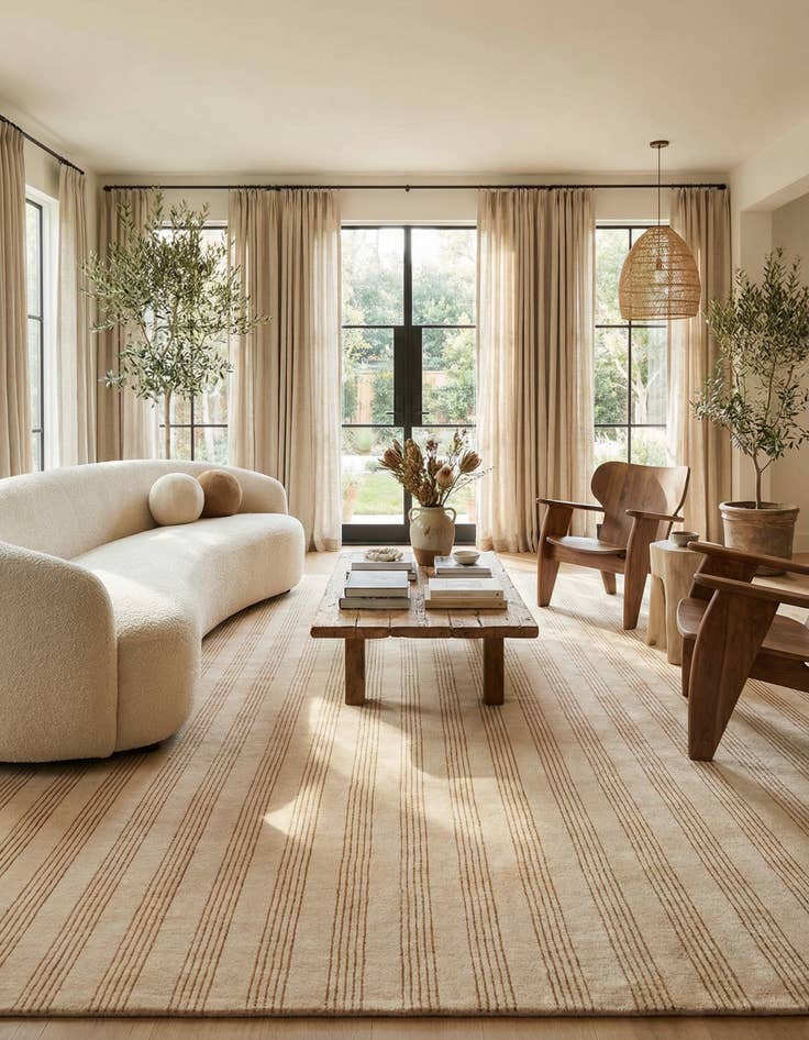 Detail image of 10' x 14' 1 Jill Zarin Striped Wool Rug