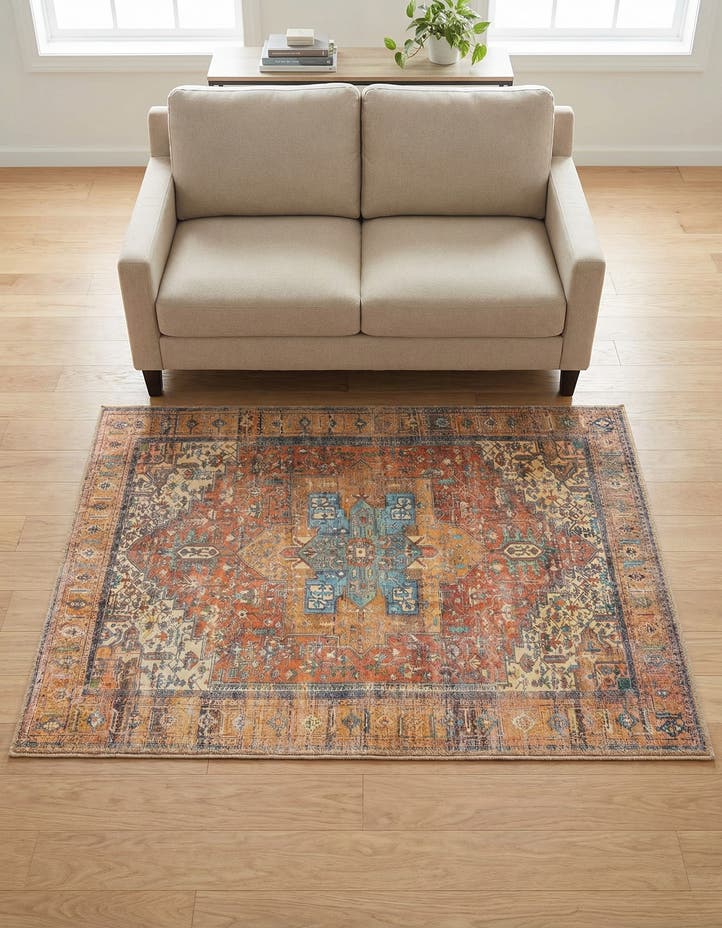 3' 6 x 5' 6 Washable Timeless Rug
