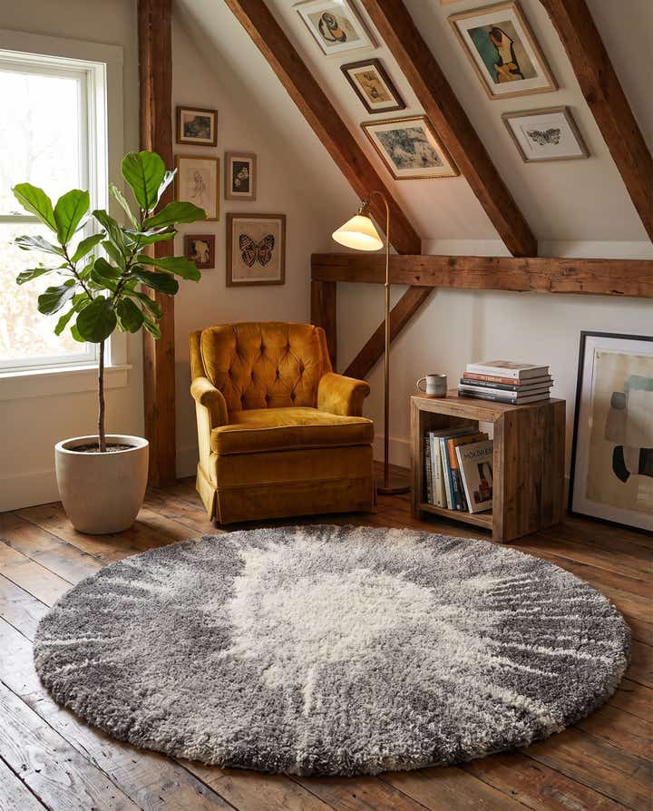 160cm x 160cm Soft Touch Shag Alfombra redondo