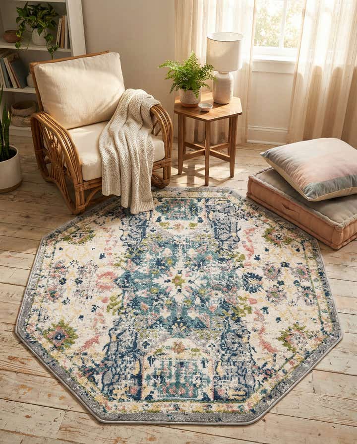 4' 1 x 4' 1 Charleston Octagon Rug