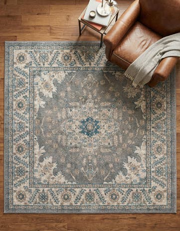 Gray Vienna Square Rug