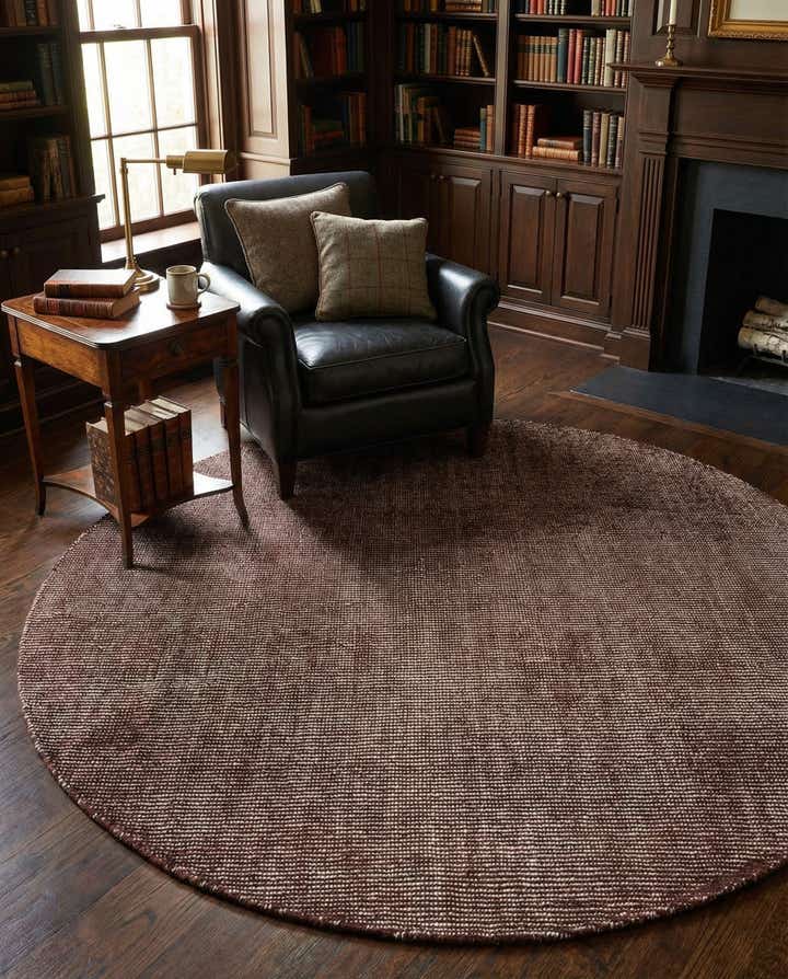6' 1 x 6' 1 Hand Woven Jill Zarin English Manor Wool Round Rug