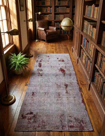 5' 5 x 10' 8 Hand Knotted Ultra Vintage Persian Wool Runner Rug