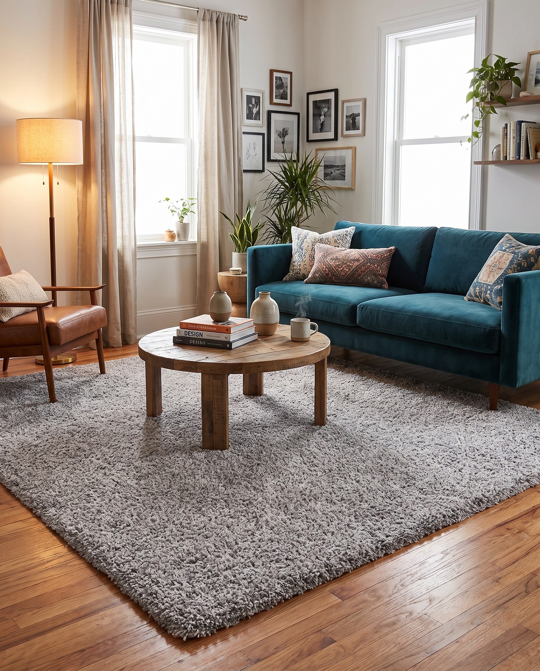 215cm x 215cm Zermatt Shag Square Rug