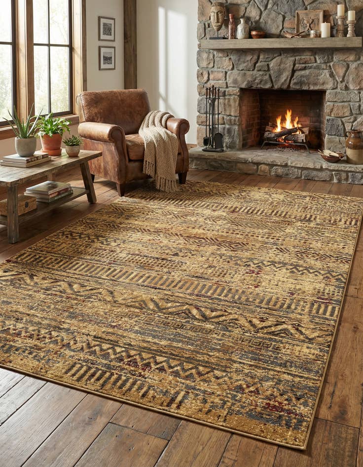 Detail image of 5' 3 x 8' Saturn Rug