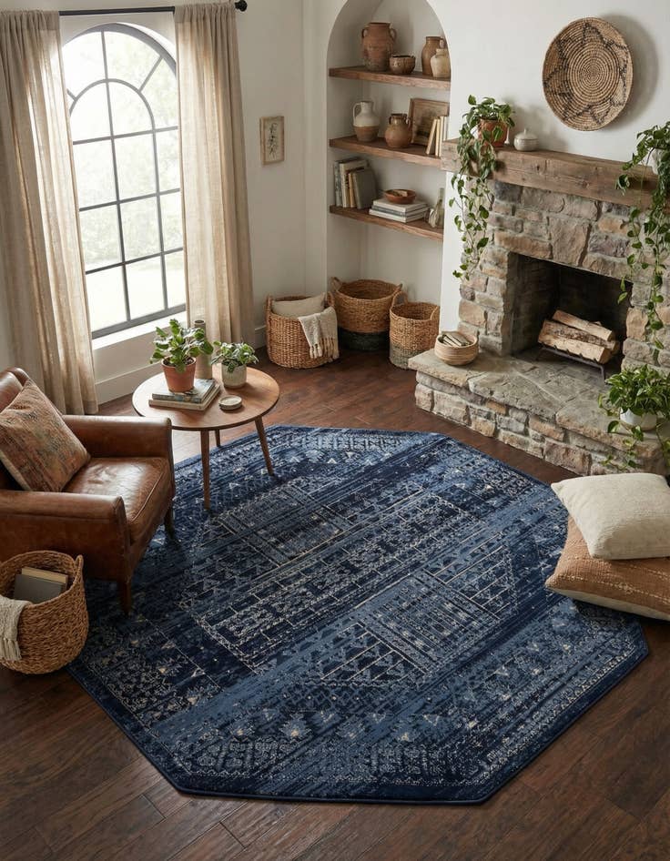 Detail image of 5' x 5' Kennedy Octagon Rug