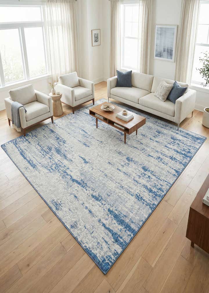 10' x 10' Easy-Clean Modern Indoor / Outdoor Square Rug