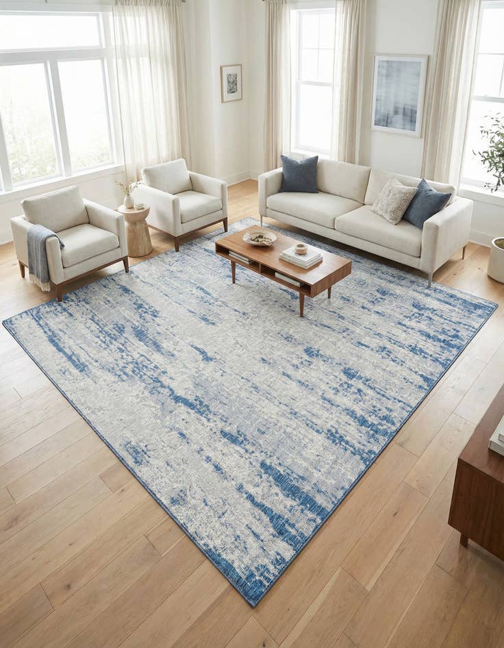 Detail image of 10' x 10' Easy-Clean Modern Indoor / Outdoor Square Rug