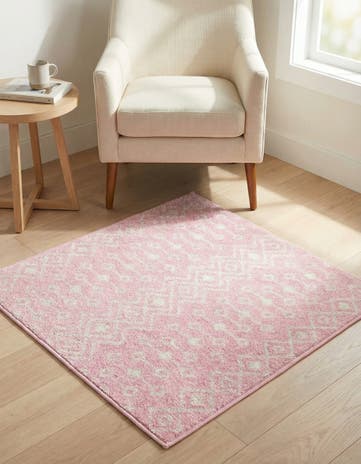 3' x 3' Moroccan Trellis Square Rug
