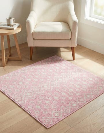 3' x 3' Moroccan Trellis Square Rug