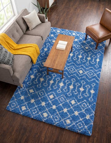 6' x 9' Moroccan Trellis Shag Rug