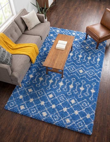 6' x 9' Moroccan Trellis Shag Rug