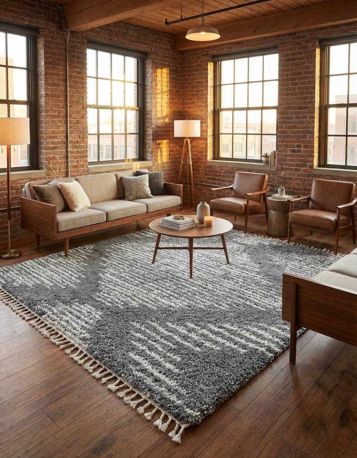 Detail image of 7' 10 x 7' 10 Serenity Shag Square Rug