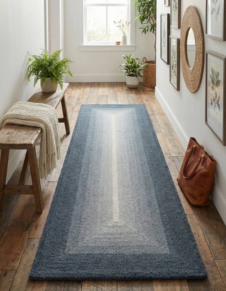 Detail image of 2' x 6' 1 Ombre Wool Runner Rug