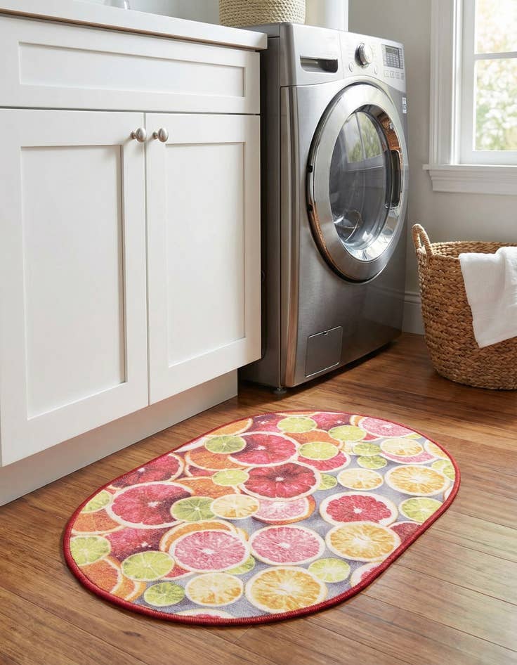 Detail image of 2' x 3' 1 Easy-Clean Jill Zarin Caribbean Indoor / Outdoor Oval Rug