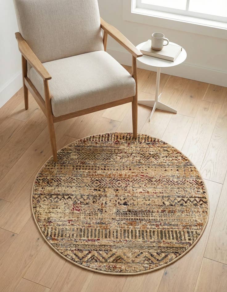 Detail image of  3' x 3' Saturn Round Rug