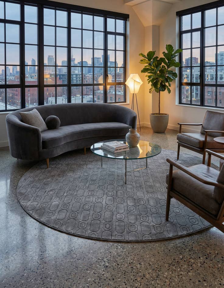 Detail image of 10' x 10' Vogue Geo Round Rug