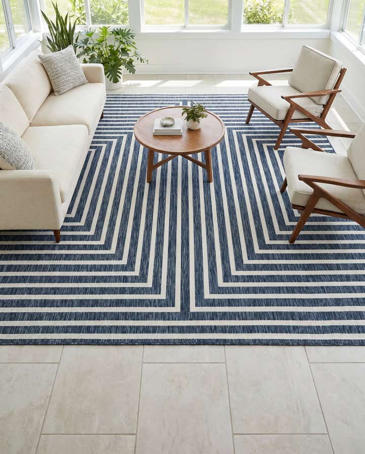 10' x 10' Easy-Clean Modern Indoor / Outdoor Square Rug
