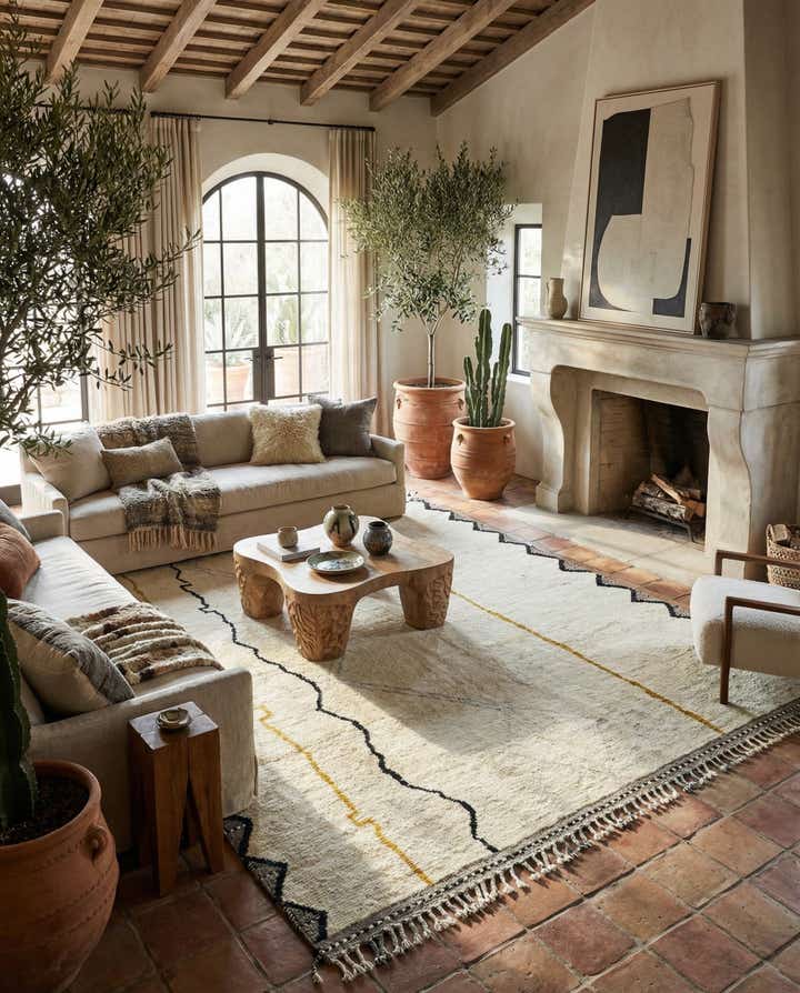 8' 7 x 11' 11 Hand Knotted Moroccan Wool Rug