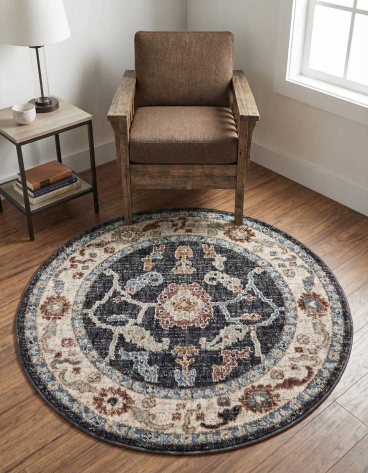Detail image of 3' 3 x 3' 3 Eco Traditional Round Rug