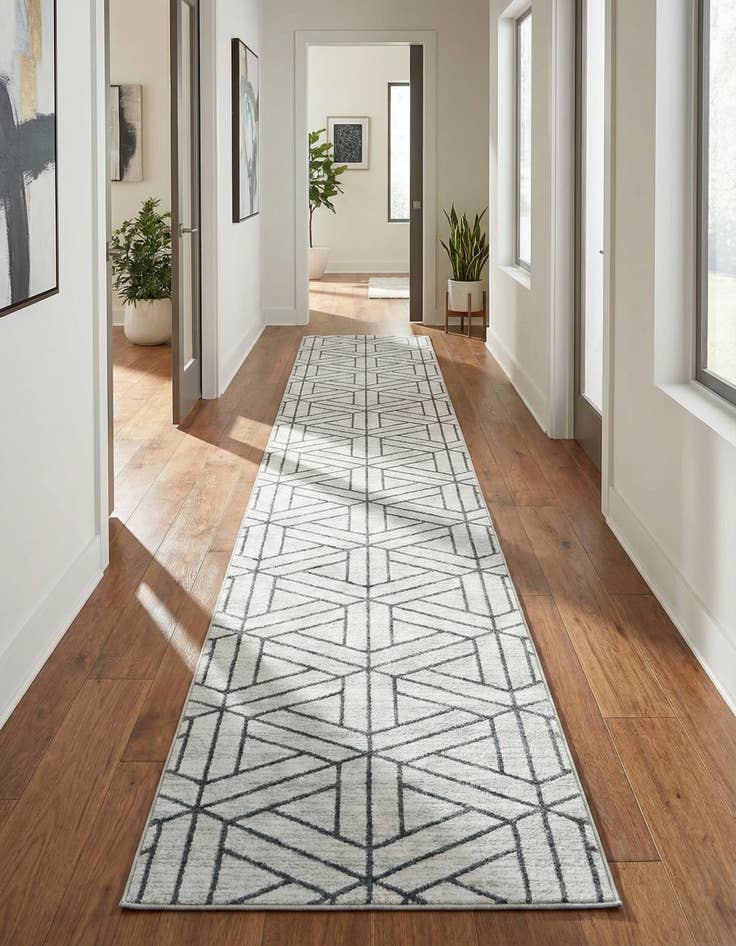 Detail image of  3' x 19' 8 Lattice Trellis Runner Rug