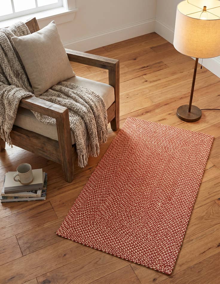 Detail image of 3' 1 x 5' 1 Handmade Tweed Braided Jute Rug