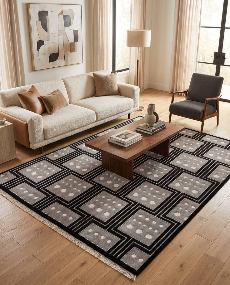 Detail image of 5' 7 x 7' 7 Hand Knotted Darya Wool Rug