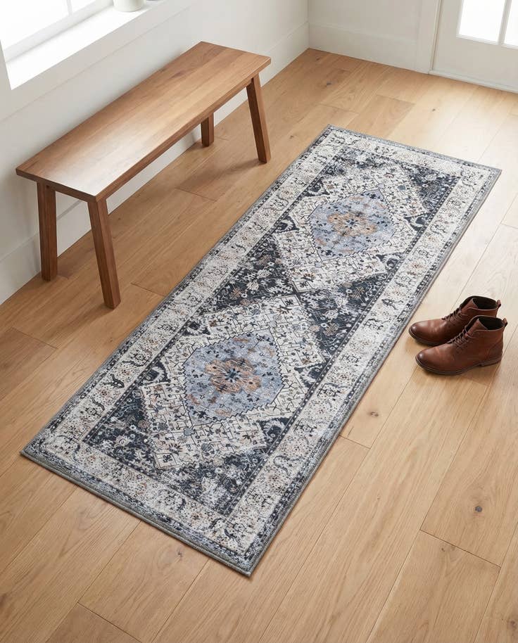 Detail image of 2' x 5' Washable Yara Runner Rug