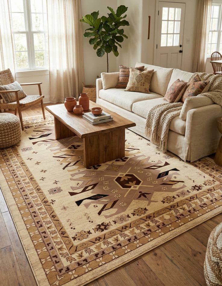 Detail image of  9' x 12' Heris Rug