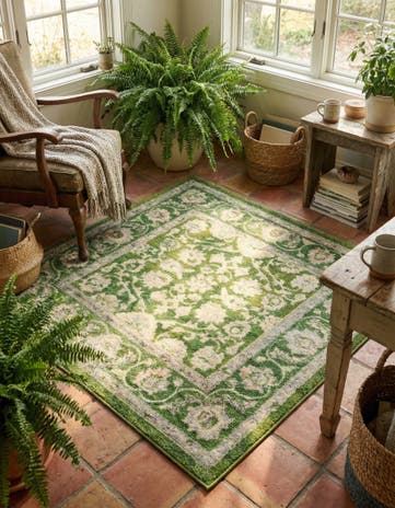 Green Aurelia Square Rug
