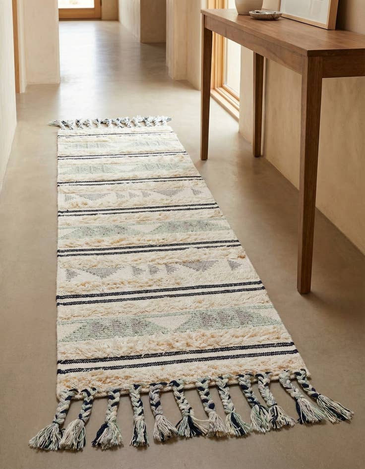 Detail image of 2' 2 x 6' 1  Hand Woven Arizona Wool Runner Rug