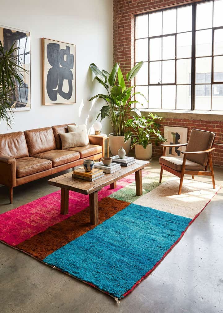 5' 2 x 7' 8 Hand Knotted Moroccan Wool Rug