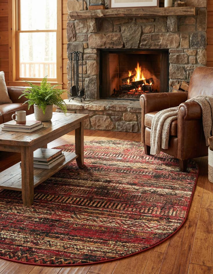 Detail image of 4' 1 x 6' 1 Saturn Oval Rug