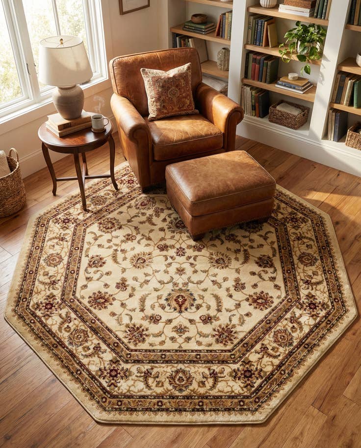 Detail image of 7' 10 x 7' 10 Aditi Octagon Rug