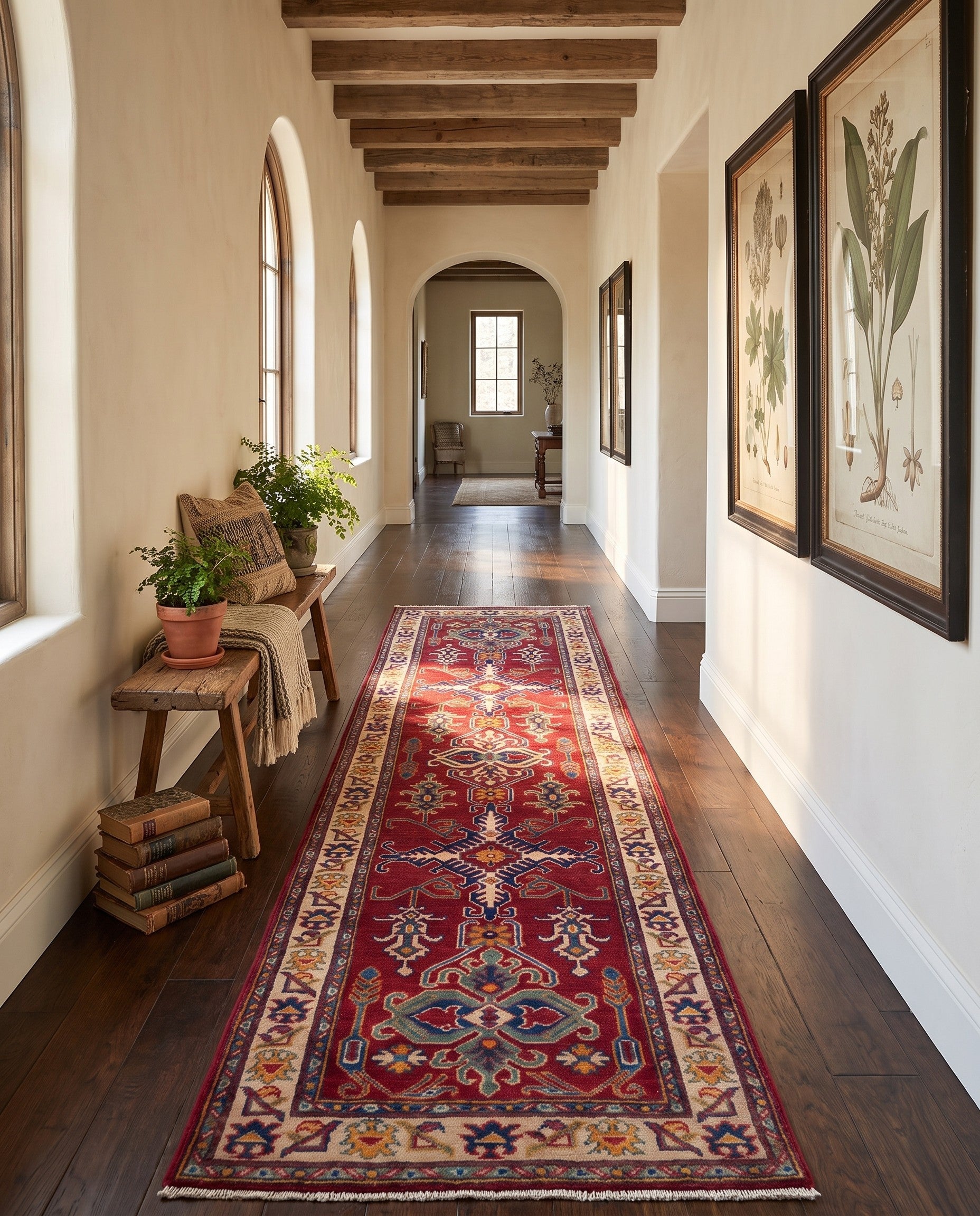 Detail image 3 of 11: 2' 8 x 9' 10 Hand Knotted Kazak Runner Rug