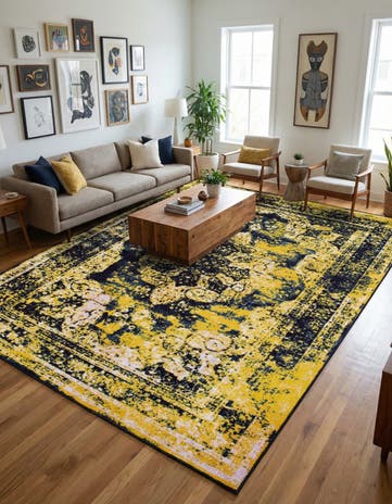 Navy Blue Monte Carlo Rug