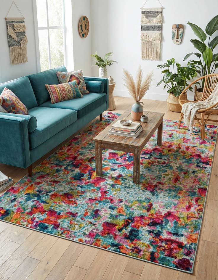 Detail image of 5' x 8' Washable Theia Rug