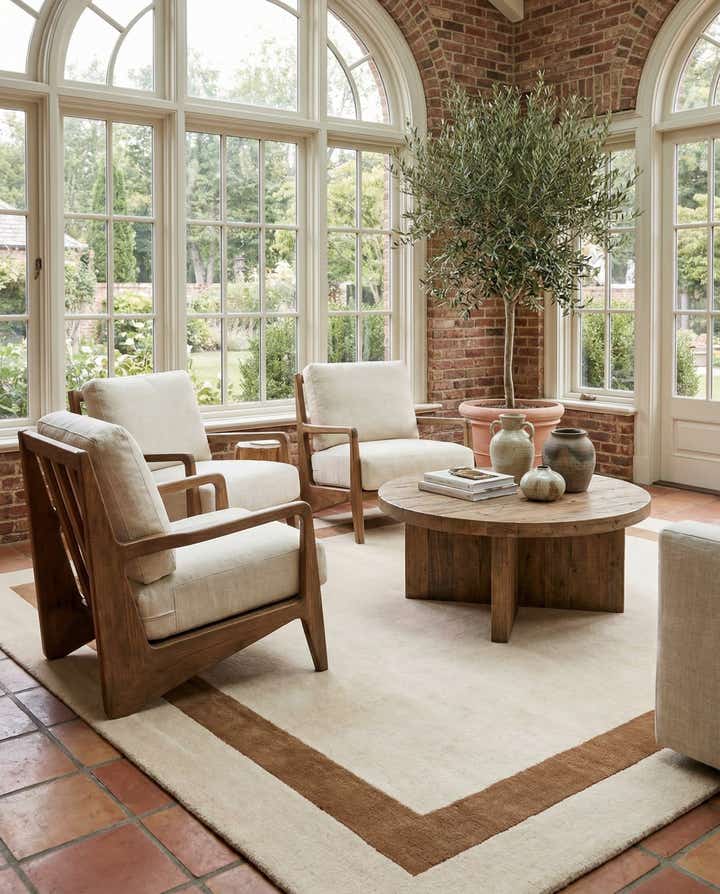 7' 10 x 7' 10 Jill Zarin Border Wool Square Rug