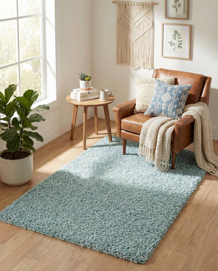 Detail image of 3' 3 x 5' 3 Comfort Solid Shag Rug